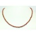 Single Line natural Brown Sunstone Gemstone 4MM Beads String Necklace 18.8' B45